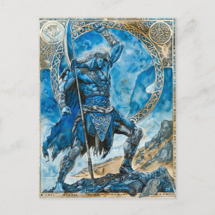 Cú Chulainn "Celtic Heroic Warrior of Ulster Postkarte