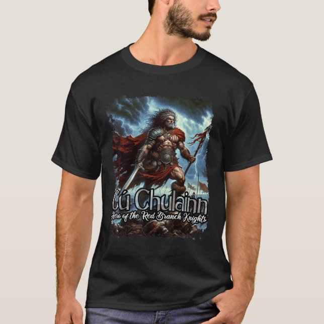 Cu Chulainn Celtic Irish Mythology Krieg Gott T-Shirt (Vorderseite)