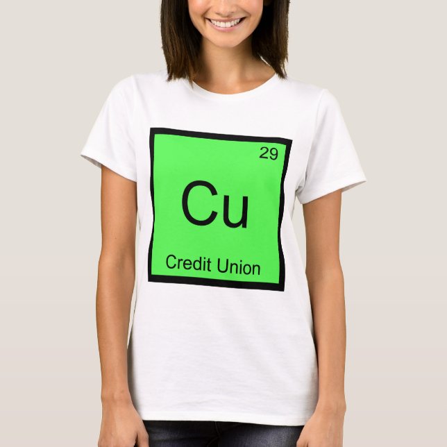 Cu - Credit Gewerkschaft Funny Chemistry Element S T-Shirt (Vorderseite)
