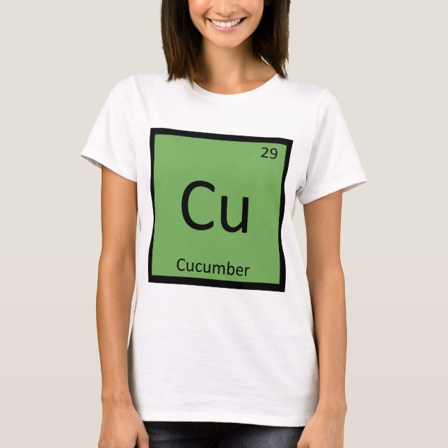 Cu - Cucumber Gemüse Chemische Industrie Periodisc T-Shirt (Vorderseite)