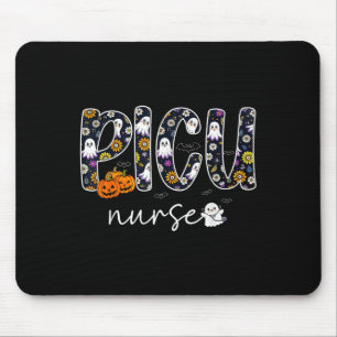 Cu Nurse Pumpkin Ghost Halloween Pädiatrische Icu Mousepad