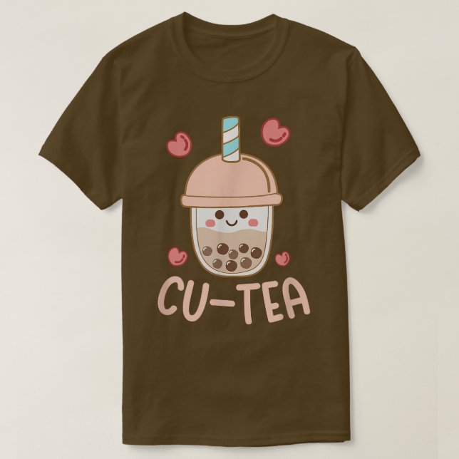 Cu Tee Niedlich Kawaii Boba Bubble Tee Kleinkind B (Design vorne)