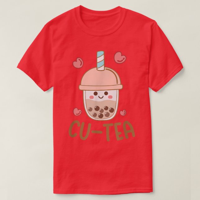 Cu Tee Niedlich Kawaii Boba Bubble Tee Kleinkind B (Design vorne)