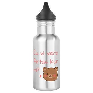 Ču vi vere flirtas kun mi? edelstahlflasche