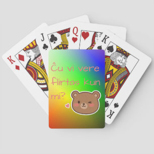 Ču vi vere flirtas kun mi? spielkarten