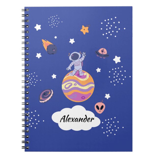 Cuaderno A4 espiral infantil modela galaxia Notizblock (Vorderseite)