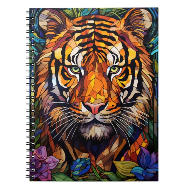 Cuaderno Animales En Arte Vitral Notizblock (Vorderseite)