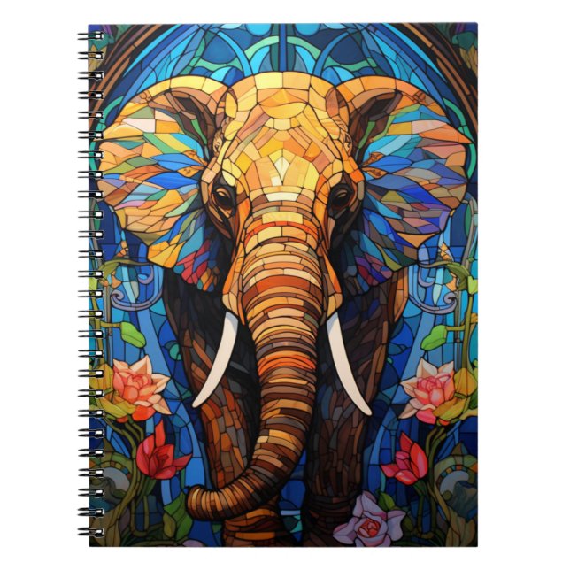 Cuaderno Animales En Arte Vitral Notizblock (Vorderseite)
