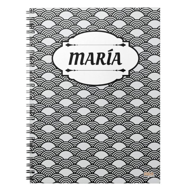 Cuaderno Asian Pattern Notizblock (Vorderseite)