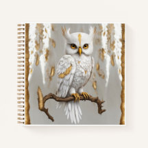 cuaderno buho blanco