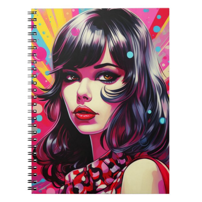 Cuaderno Comic Pop Art Girl Notizblock (Vorderseite)