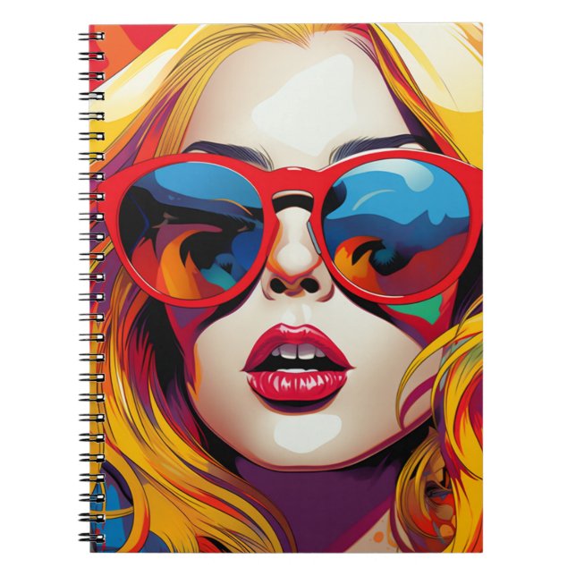 Cuaderno Comic Pop Art Girl Notizblock (Vorderseite)