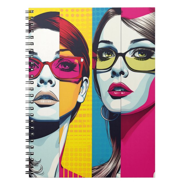 Cuaderno Comic Pop Art Girl Notizblock (Vorderseite)