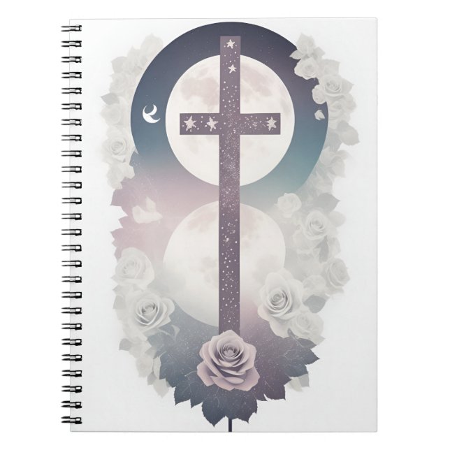 Cuaderno cross tattoo flower 30 notizblock (Vorderseite)