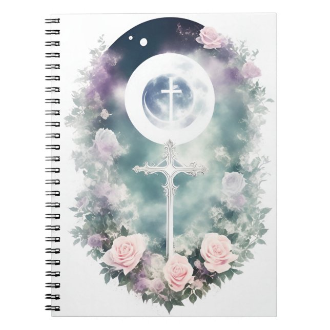 Cuaderno cross tattoo flower 31 notizblock (Vorderseite)