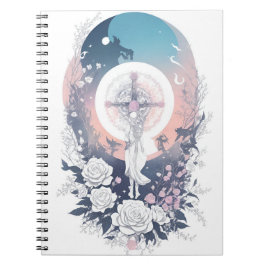 Cuaderno cross tattoo flower 35 notizblock