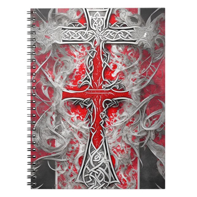 Cuaderno cross tattoo flower 37 notizblock (Vorderseite)