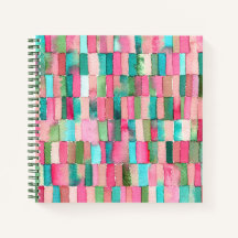 Cuaderno cuadrado con krankño de acuarela