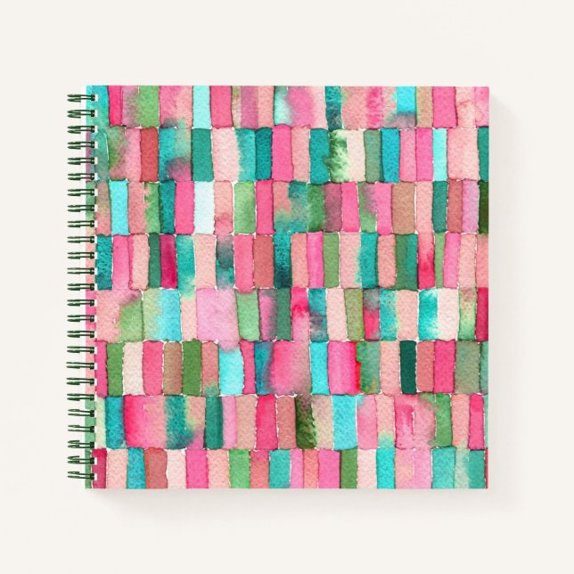 Cuaderno cuadrado con krankño de acuarela notizbuch (Vorderseite)