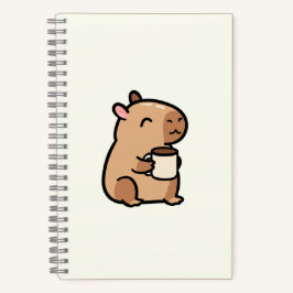 Cuaderno Cuadriculado Capybara mit Tasse Grid Notizbuch