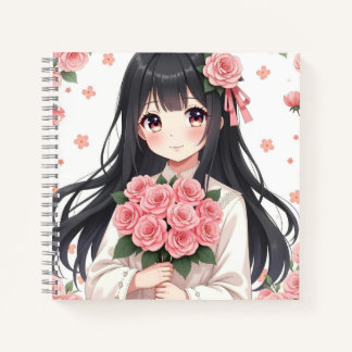 Cuaderno de espiral estilo anime personalizado notizbuch