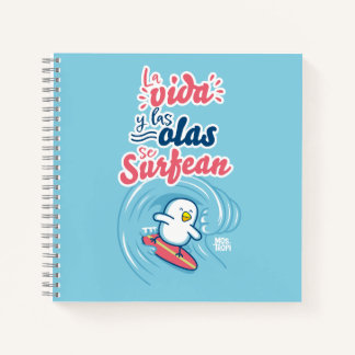 Cuaderno de espiral│La vida y las olas se surfean Notizbuch