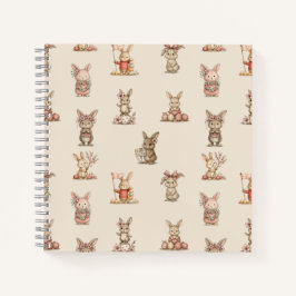 Cuaderno espiral con diseño de lindos conejitos notizbuch