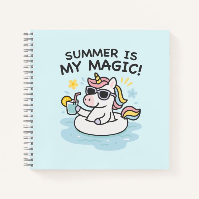 Cuaderno espiral unicornio kawaii  notizbuch (Vorderseite)