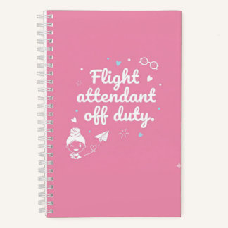 Cuaderno "Flight Attendant Off Duty" -Pink Edition Notizbuch