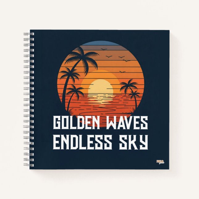 Cuaderno Golden Waves Endless Sky Notizbuch (Vorderseite)