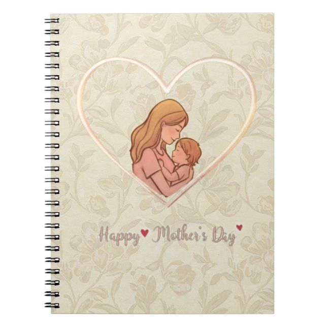 Cuaderno Happy Mother's Day Floral Notizblock (Vorderseite)