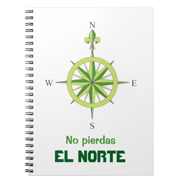 Cuaderno Rosa de los vientos minimalista Notizblock (Vorderseite)