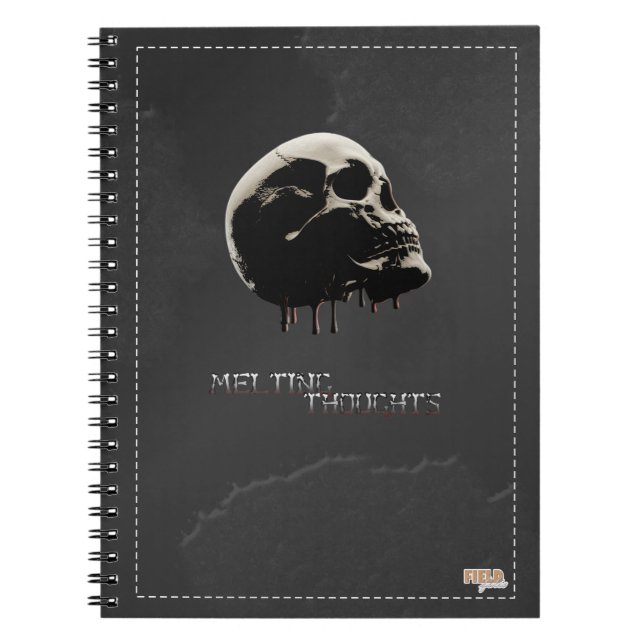 Cuaderno Skull Melting Thoughts Notizblock (Vorderseite)