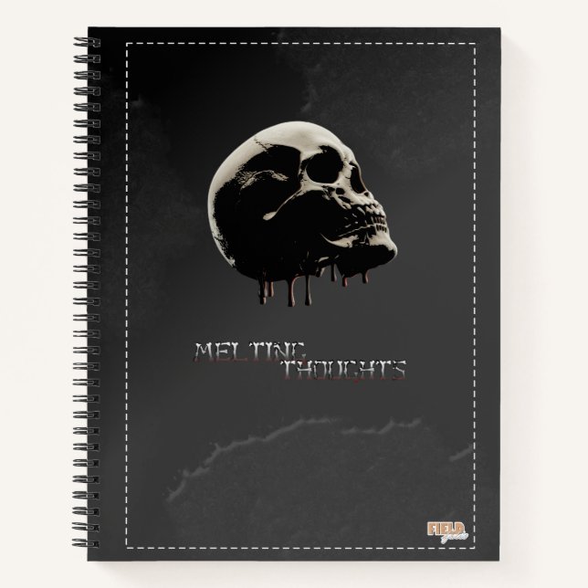 Cuaderno Skull Melting Thoughts Notizbuch (Vorderseite)