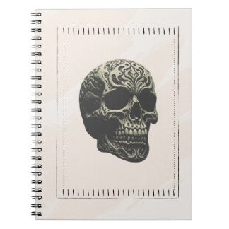 Cuaderno Skull Swirling Muster Notizblock