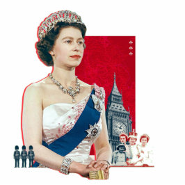 Cuadro Reina de Inglaterra Freistehende Fotoskulptur