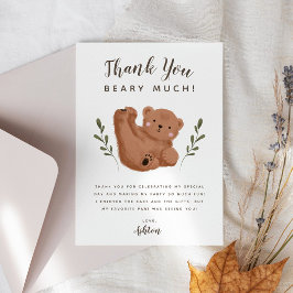 Cub Bear Boy Geburtstagsparty Danke Karte