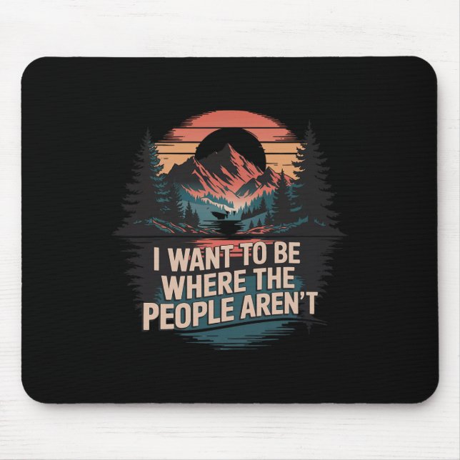 Cub Camping Wandern Pfadfinder Geschenke Retro Vin Mousepad (Vorne)