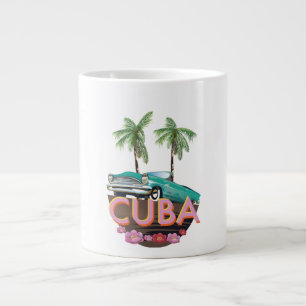 Cuba Classic Car Logo Jumbo-Tasse