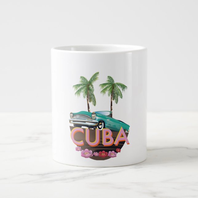 Cuba Classic Car Logo Jumbo-Tasse (Vorderseite)