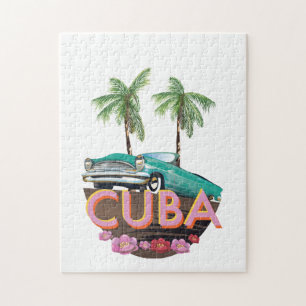 Cuba Classic Car Logo Puzzle