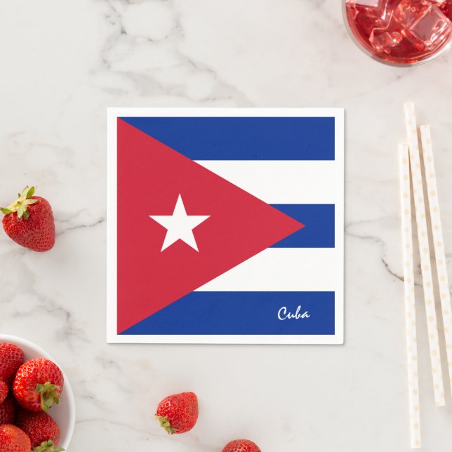 Cuba & Cuban Flag Party Fashion / Sportfans Serviette (Beispiel)
