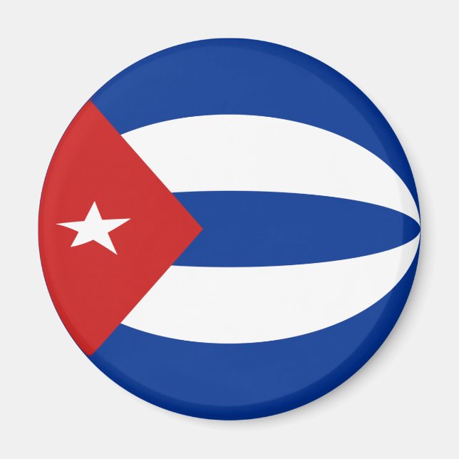 Cuba Fisheye Flag Magnet (Vorne)