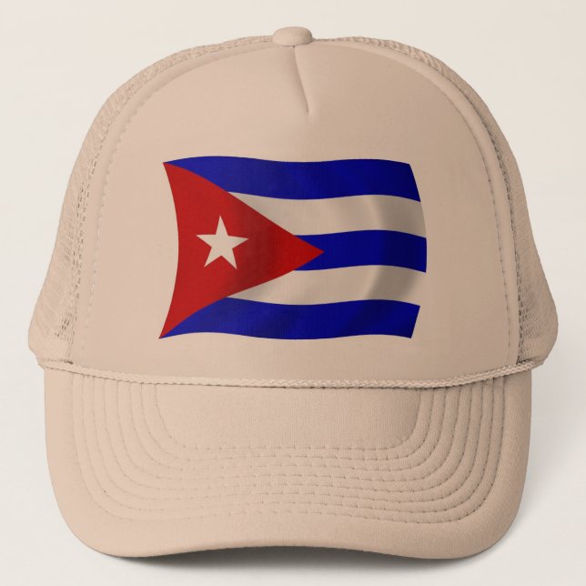 Cuba Flag Hat Truckerkappe (Vorderseite)