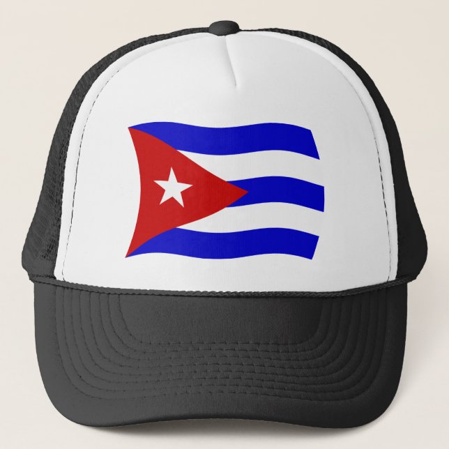Cuba Flag Hat Truckerkappe (Vorderseite)