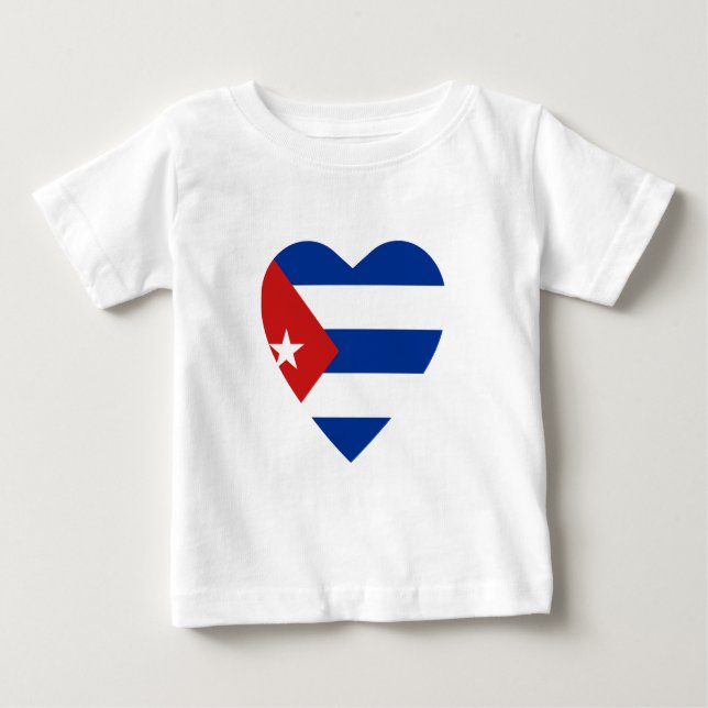 Cuba Flag Herz T - Shirt (Vorderseite)