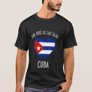 Cuba Flag Herzstück San Jose De Las Lajas Stadt T-Shirt
