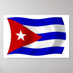Cuba Flag Poster Print