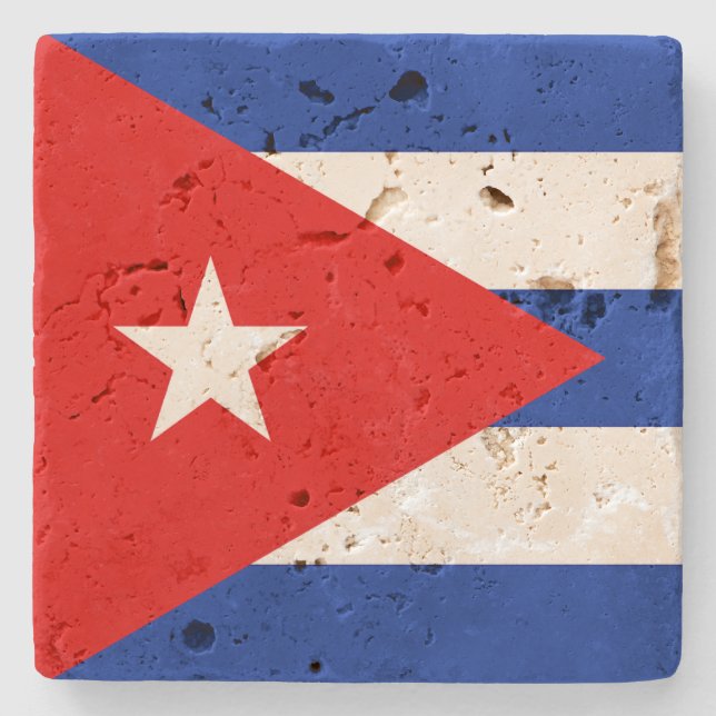Cuba Flag Stone Untersetzer (Vorderseite)