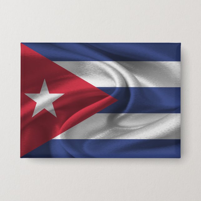Cuba-Flagge-Button Button (Vorderseite)